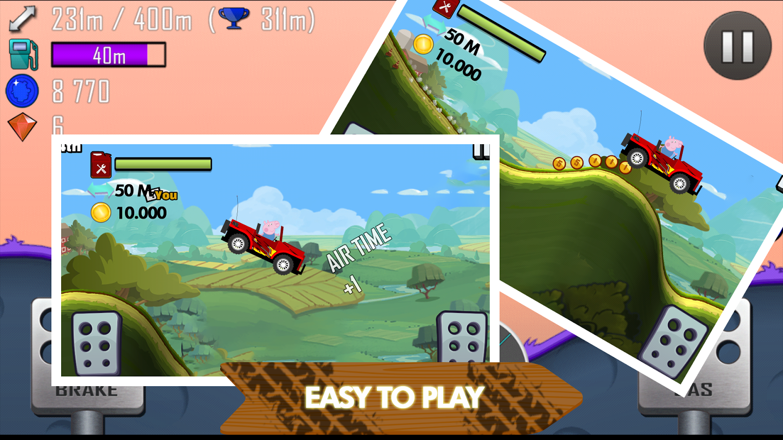 Peppa Race Pig Hill Climb截图3