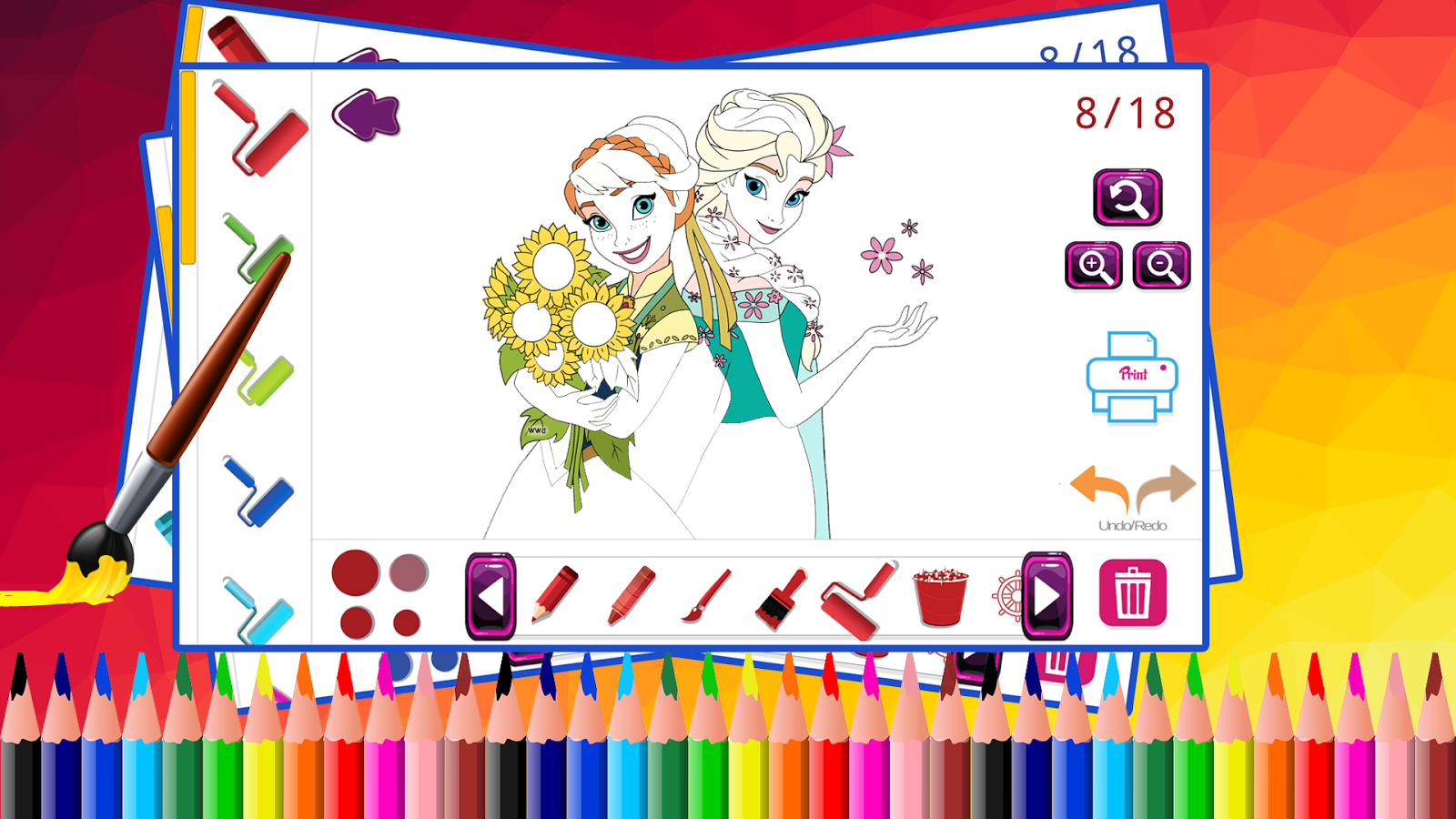 coloriage de la reine des neiges截图3