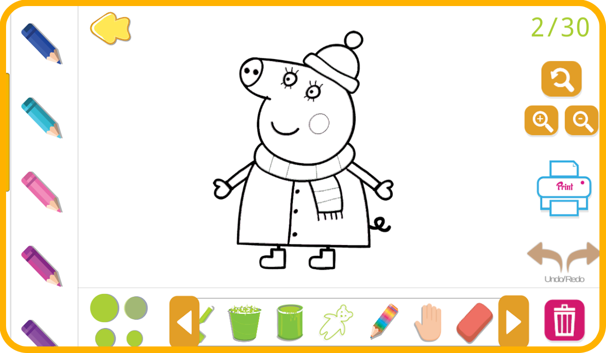 Coloring book for Peppa Piggy截图2