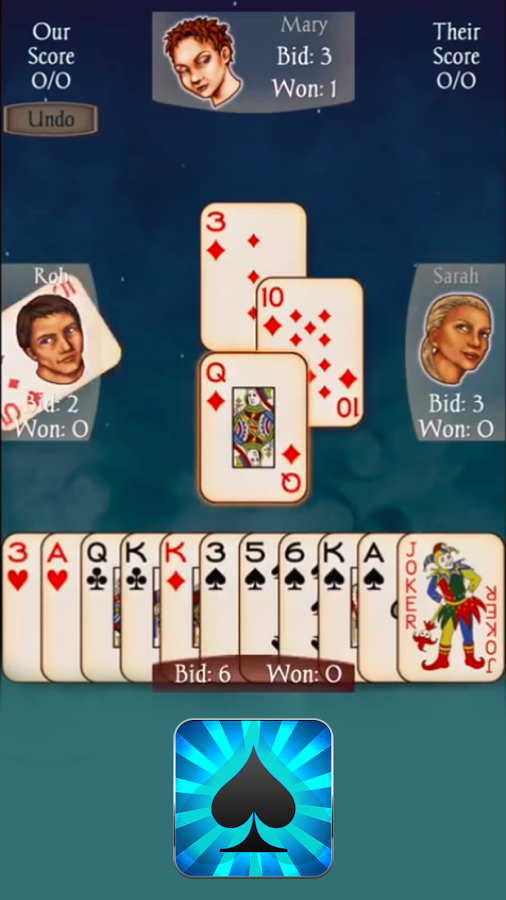 Spades Classic Plus : Free Offline Card Game截图3