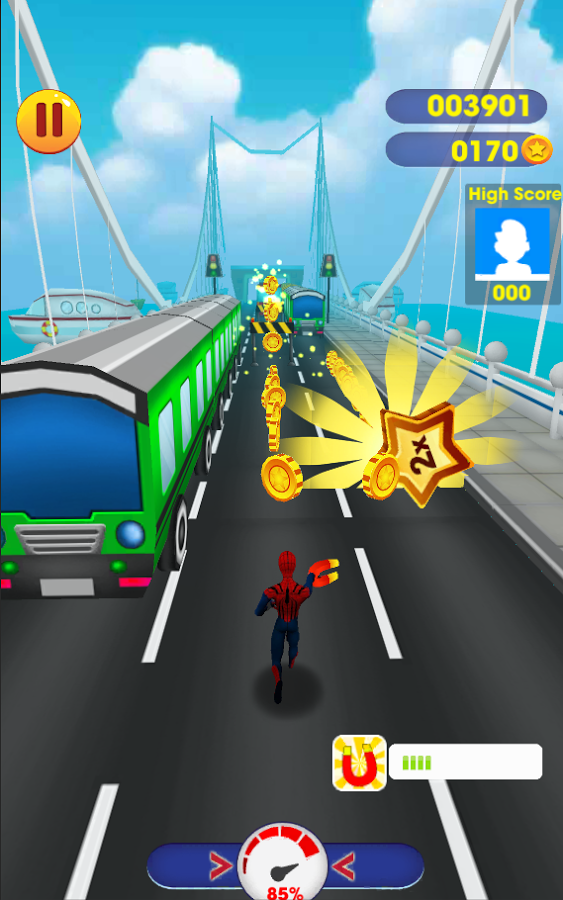 Subway SpiderVerse Rush: avenger spiderman 3D Game截图3