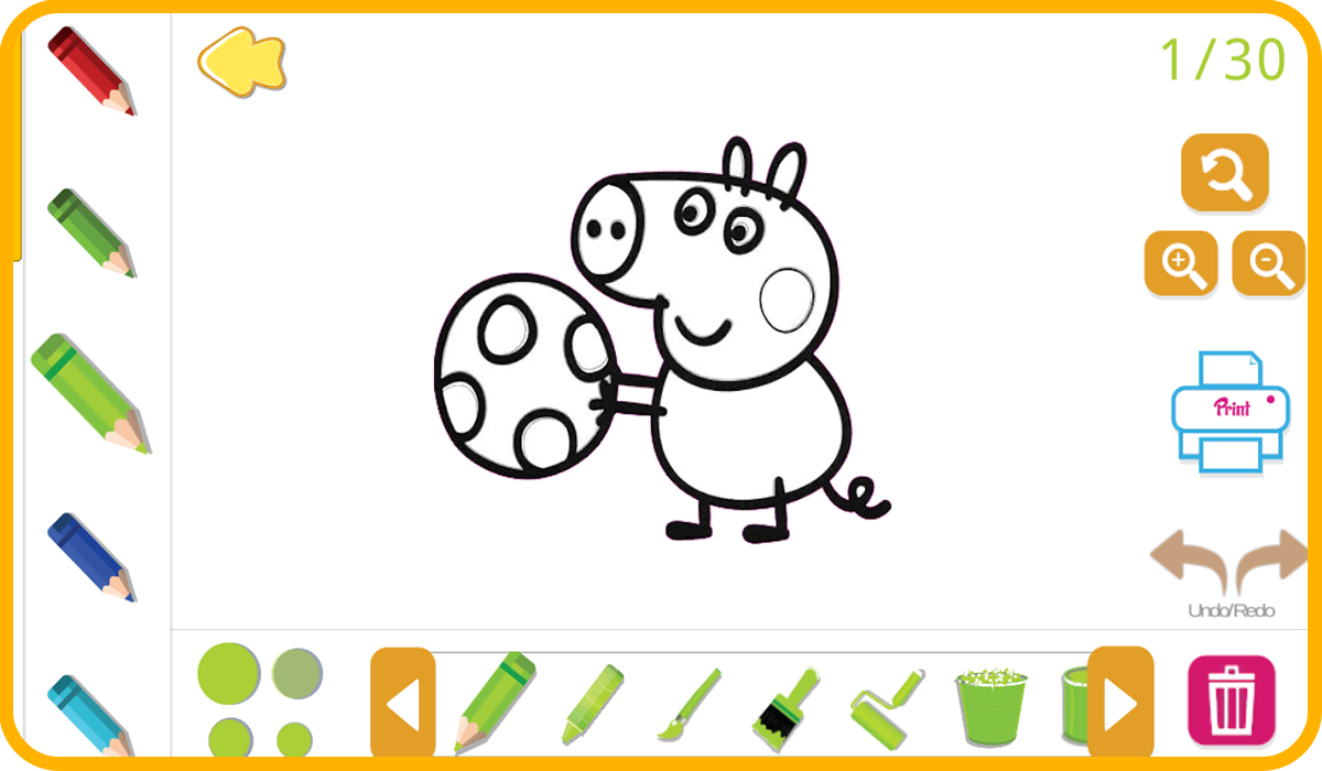 Coloring book for Peppa Piggy截图1