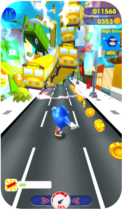 Subway Sonic Ugandan knuckles Temple run Games 3D截图3