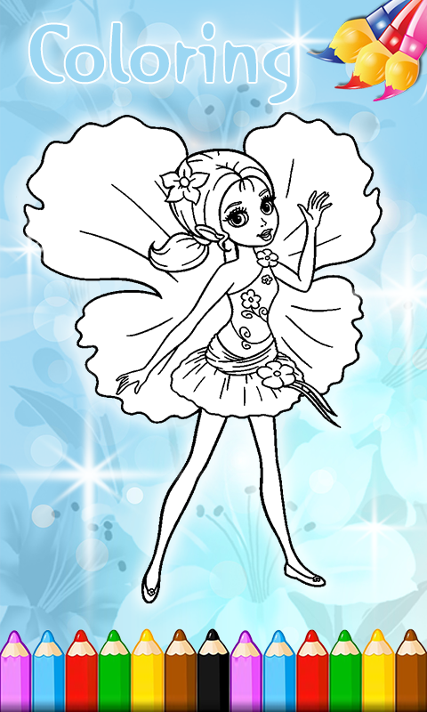 Thumbelina Fairies Baby Coloring Game截图2