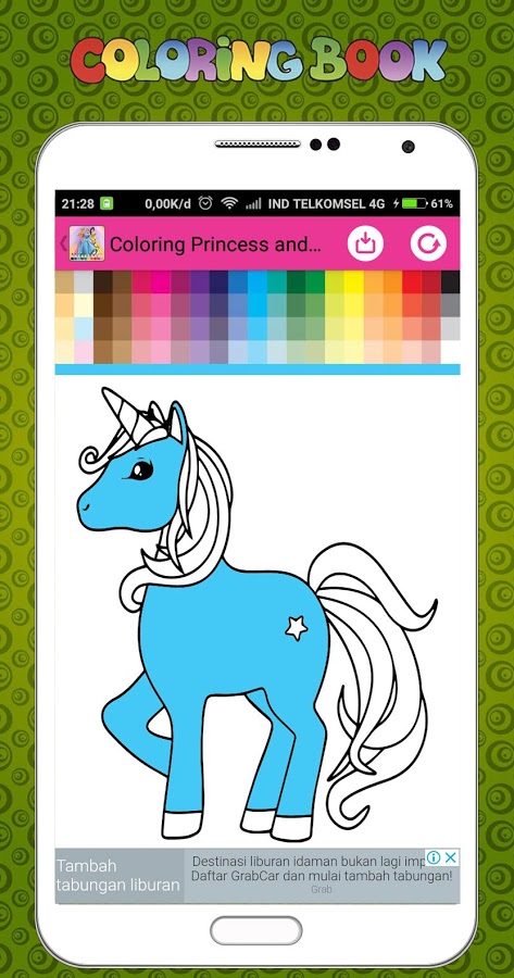 New Coloring Game Princess and Unicorn截图3