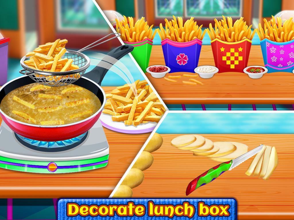 School Lunch Maker - Burger, Sandwich, Fries,Juice截图3