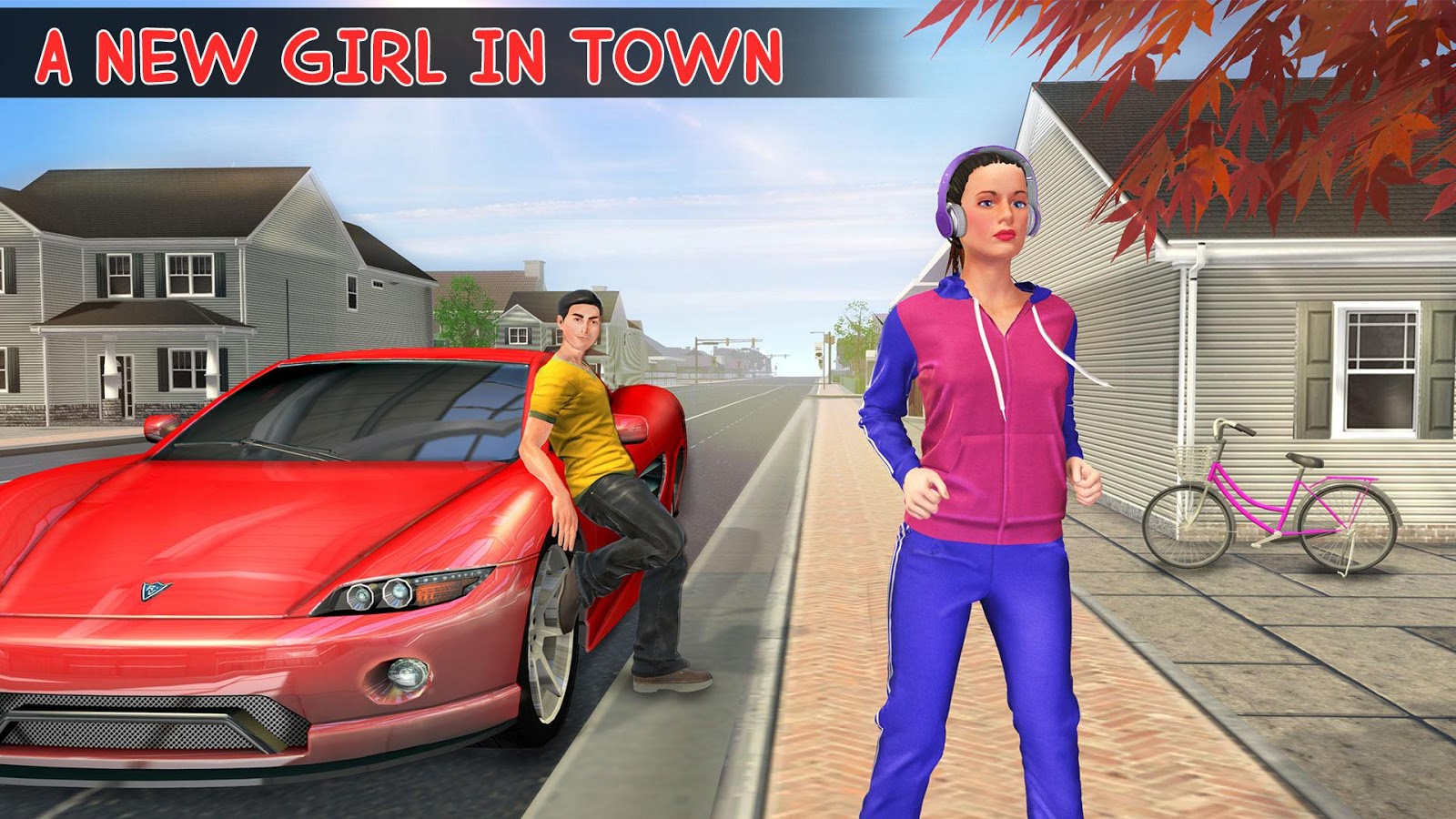 Neighbor Girl Love Story Virtual Family Games截图4