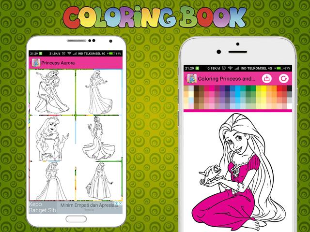 New Coloring Game Princess and Unicorn截图1