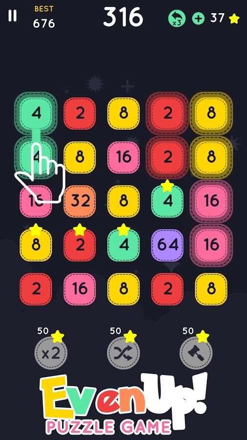 Evenup - Connect The Squares Maths Puzzle Game截图3