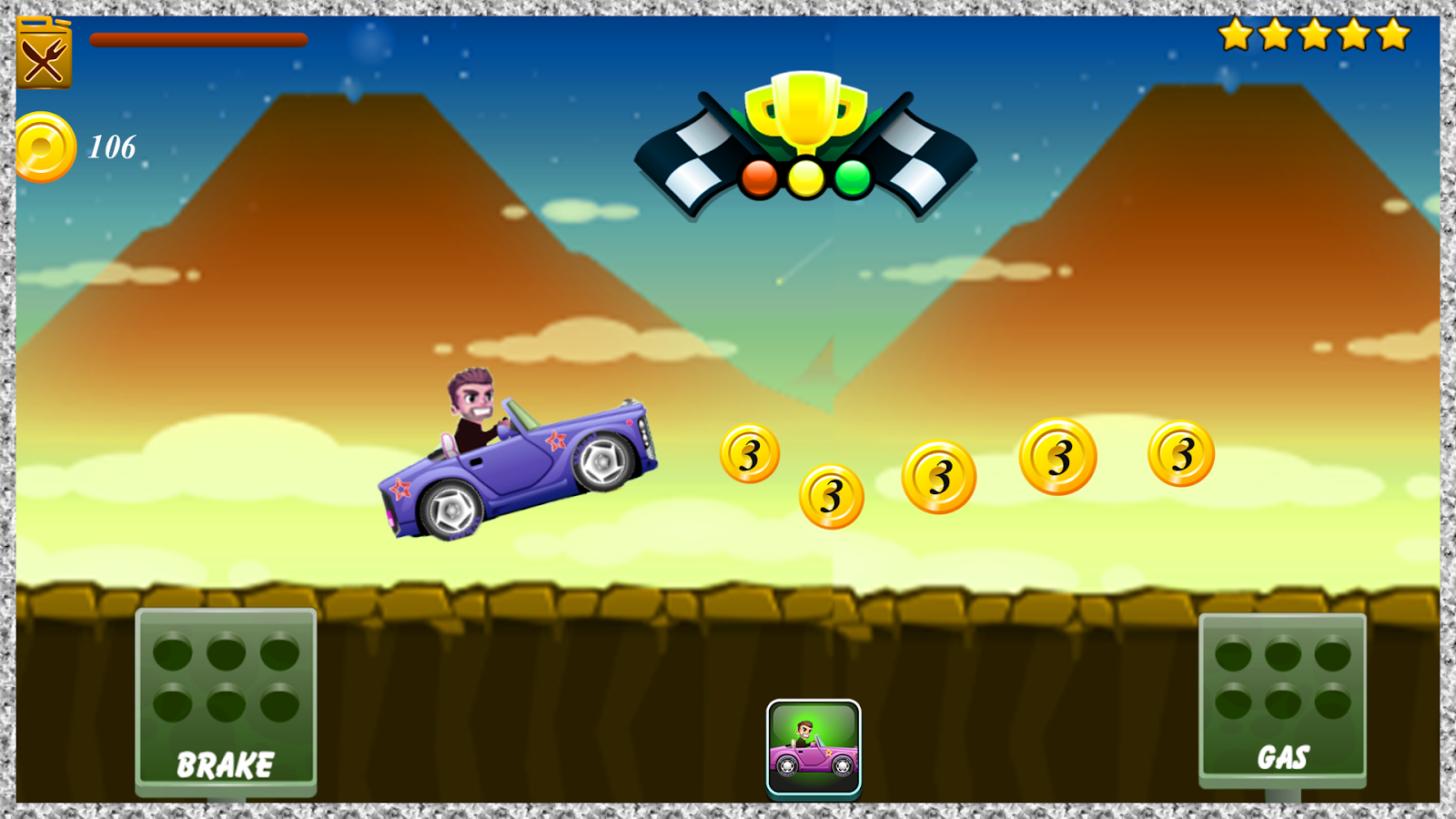 Hill Racing : hill climb racing 3截图3