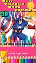 Superhero Coloring Book Pages :Coloring games free截图5