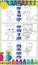 Coloring Pages for PJ Hero Masks games free截图1