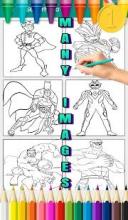 Superhero Coloring Book Pages :Coloring games free截图4