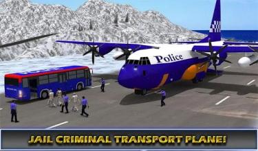 US Police Airplane Cop Dog Transporter Games Free截图4