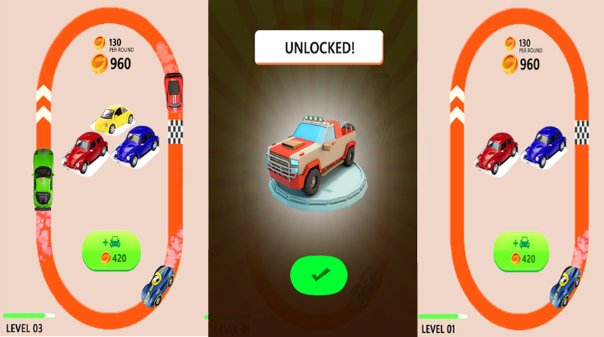 Car Merger Glowing Tracks: Idle Car Racer Tycoon截图4