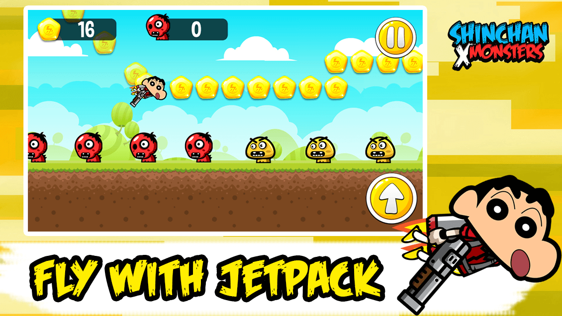 Shin Chan Shooter vs Monsters Adventures Games截图3