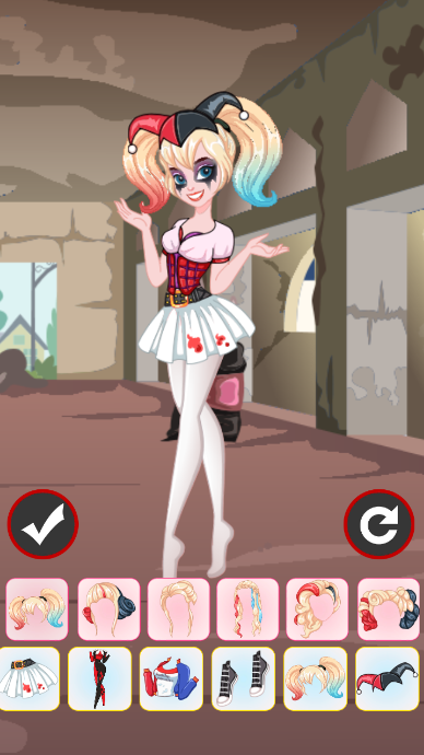 Game Harley Quinn Dress Up - girl games截图5