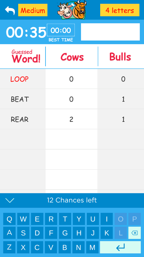 Cows & Bulls - Guess the Word截图3