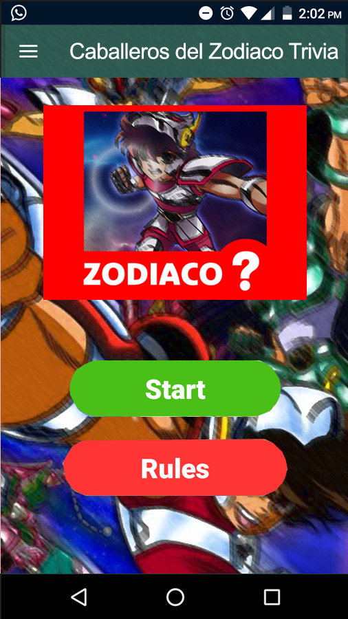 Juegos de los Caballeros del Zodiaco Trivia Quiz截图4