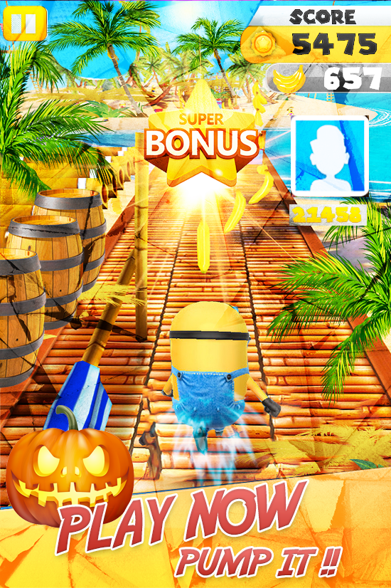 banana super minion:despicable rush 3D game截图3