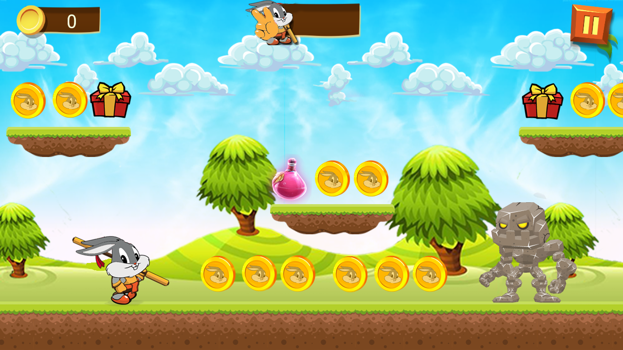 Super Looney Bunny Baby Bugs Tunes Run in jungle截图5