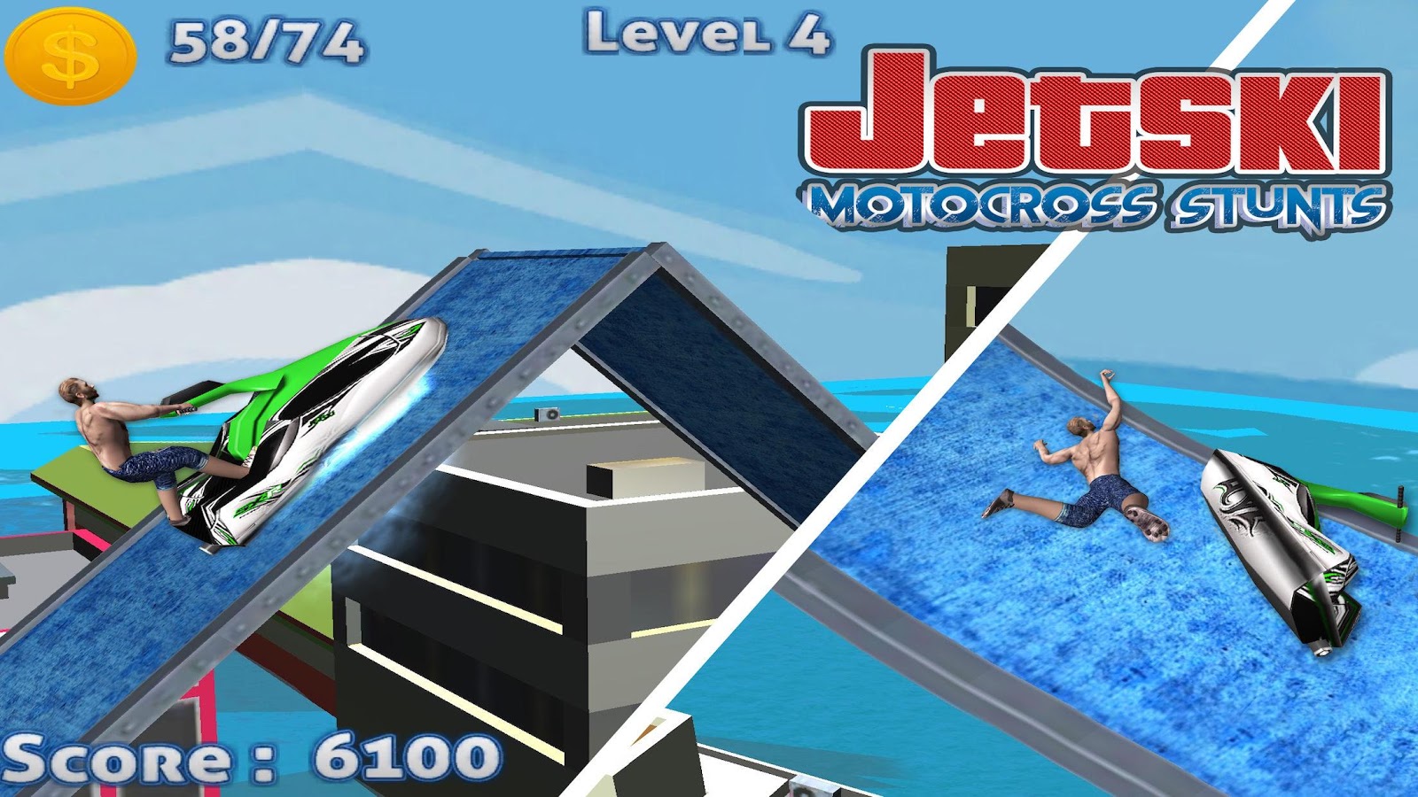 Jetski MotoCross Stunt Race - Jetski Diving Games截图5