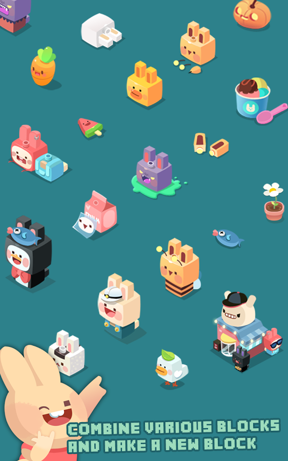 2048 : Bunny Maker - the block toys截图1