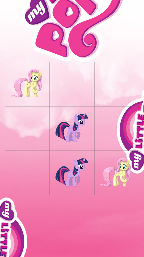 Twilight Sparkle vs Fluttershy Tic Tac Toe截图1