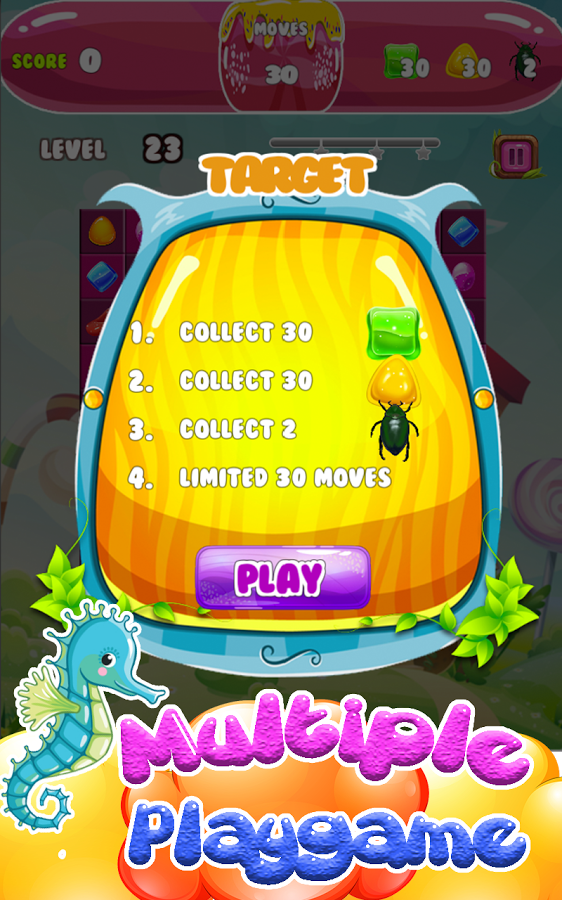 Sweet Candy Garden - Match 3 Game截图1