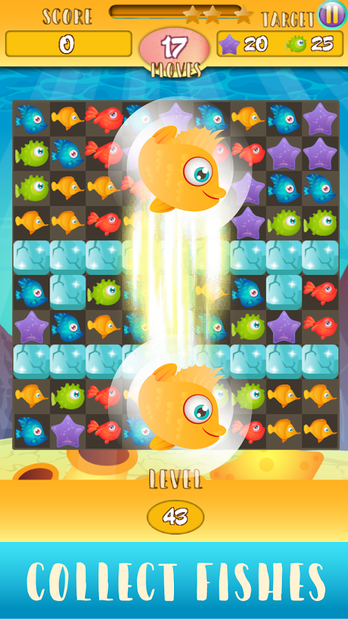 Fish Adventure - Mermaid Match 3 Connect截图3