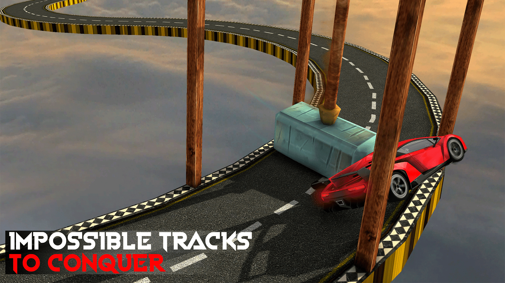 Impossible Stunts Racing Car Tracks 3D截图2