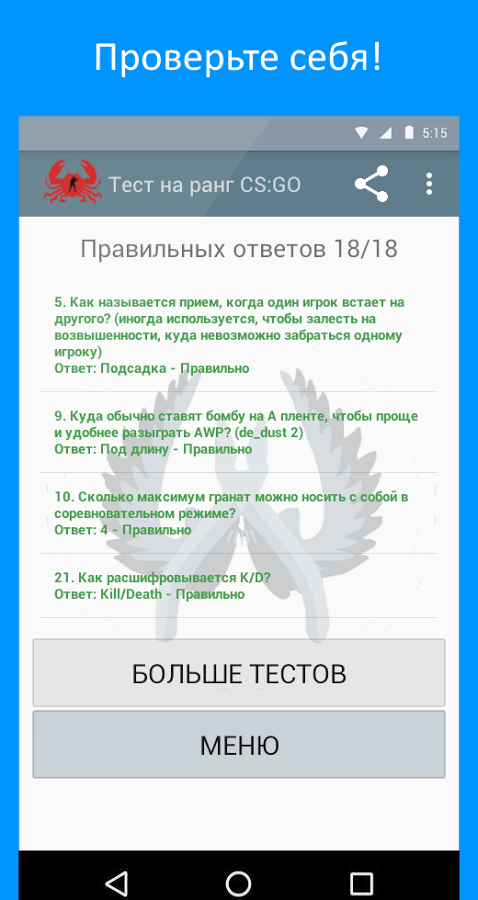 Тест на ранг CS:GO截图2