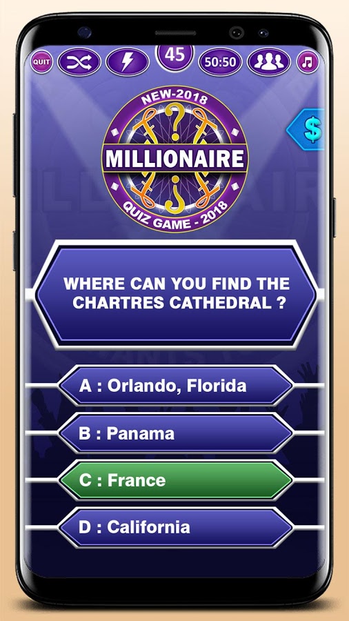 Millionaire 2018 Quiz - Who Wants to Be a Rich?截图3