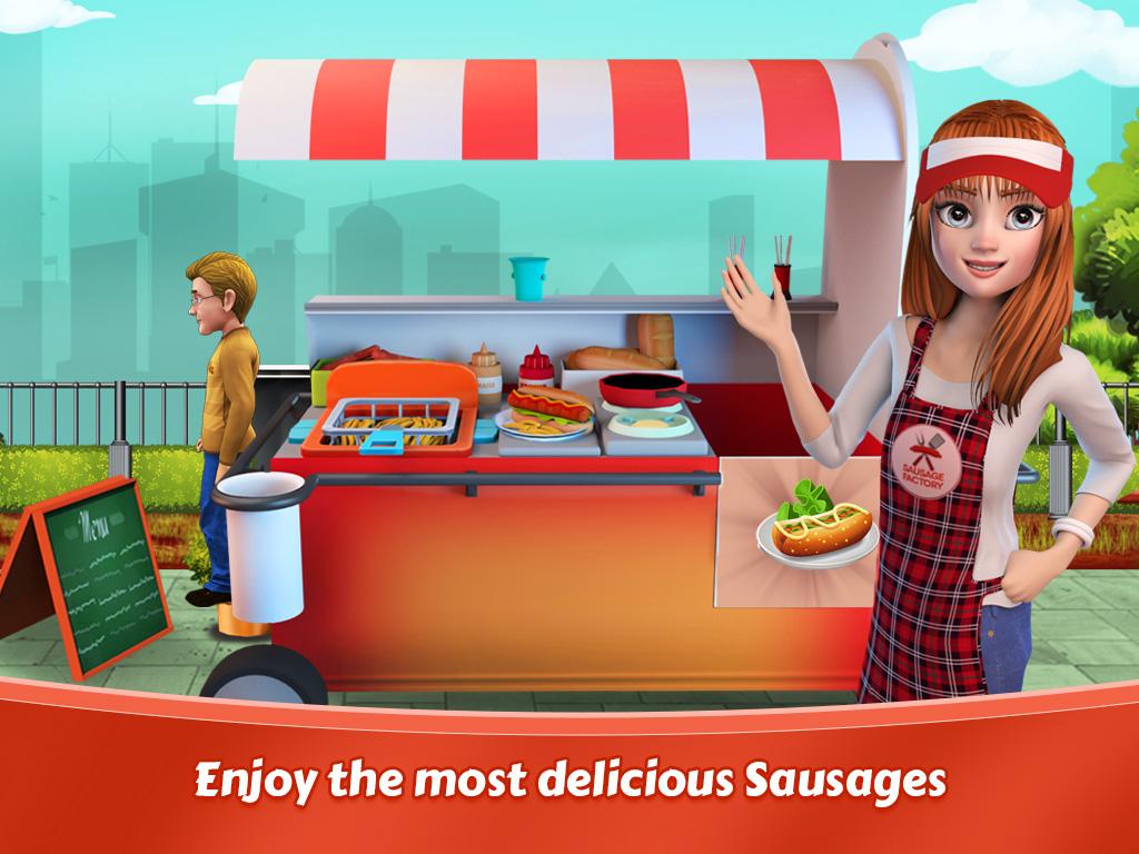 Sausage & BBQ Stand - Run Food Truck Cooking Game截图2