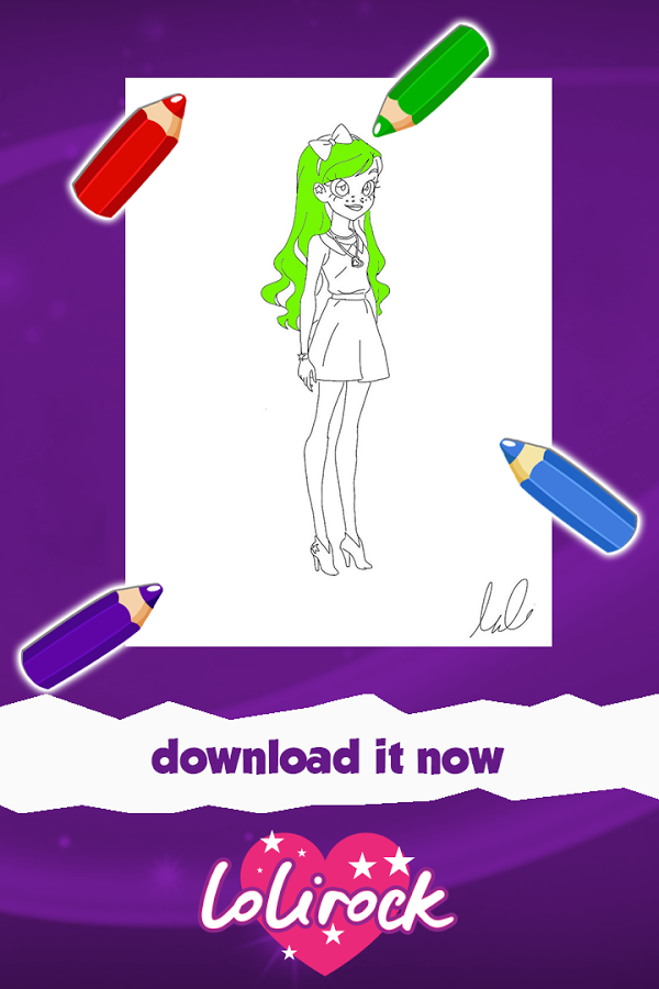 Loli Girls Coloring Game截图2