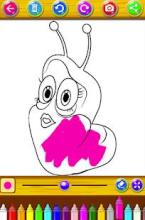 Coloring pages Larva worm games free截图1