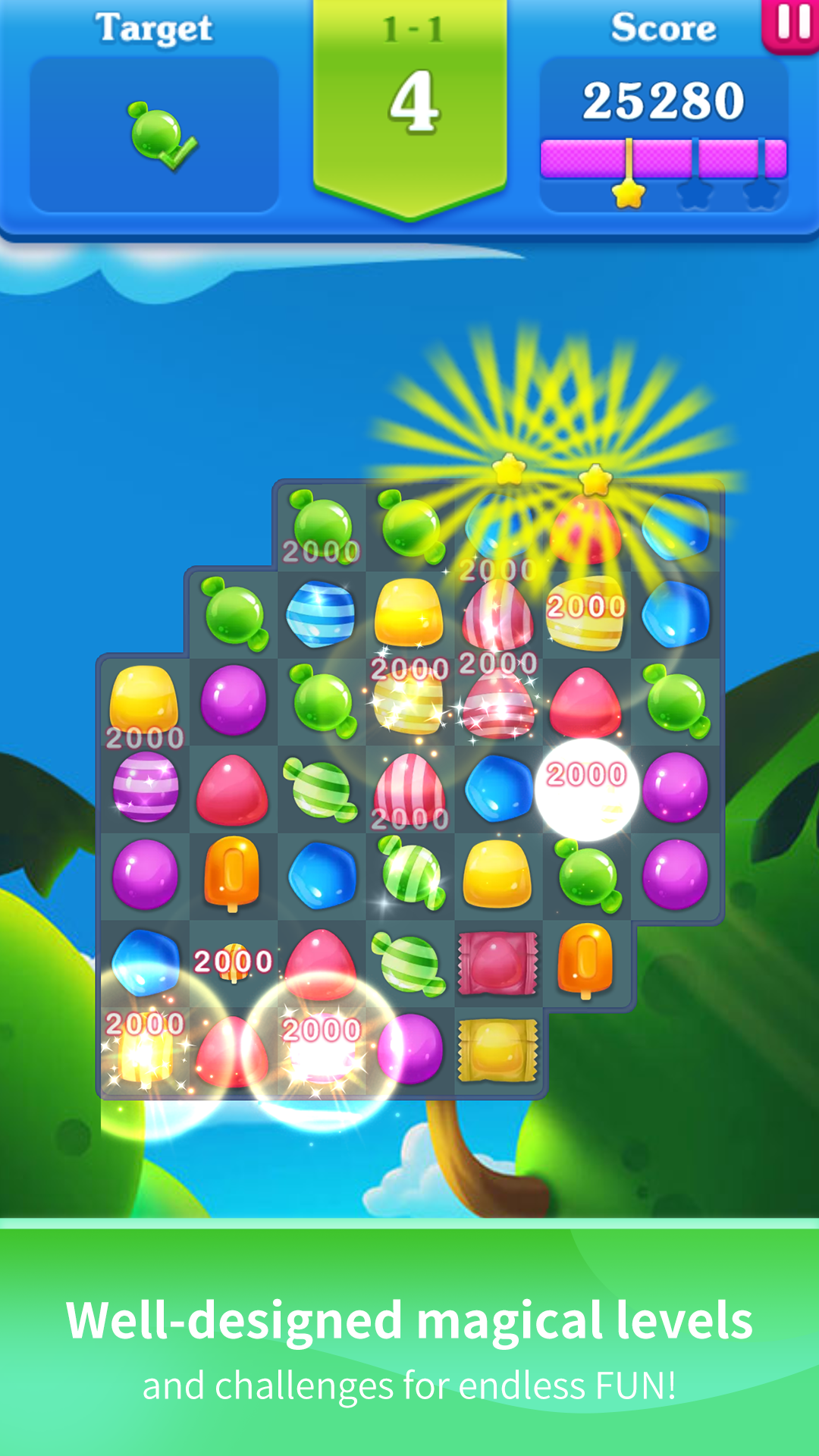 Fresh Candy Match - Well Designed Puzzle截图1