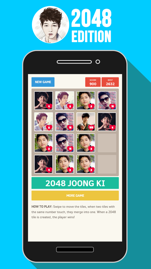 2048 Song Joong Ki Game.截图4