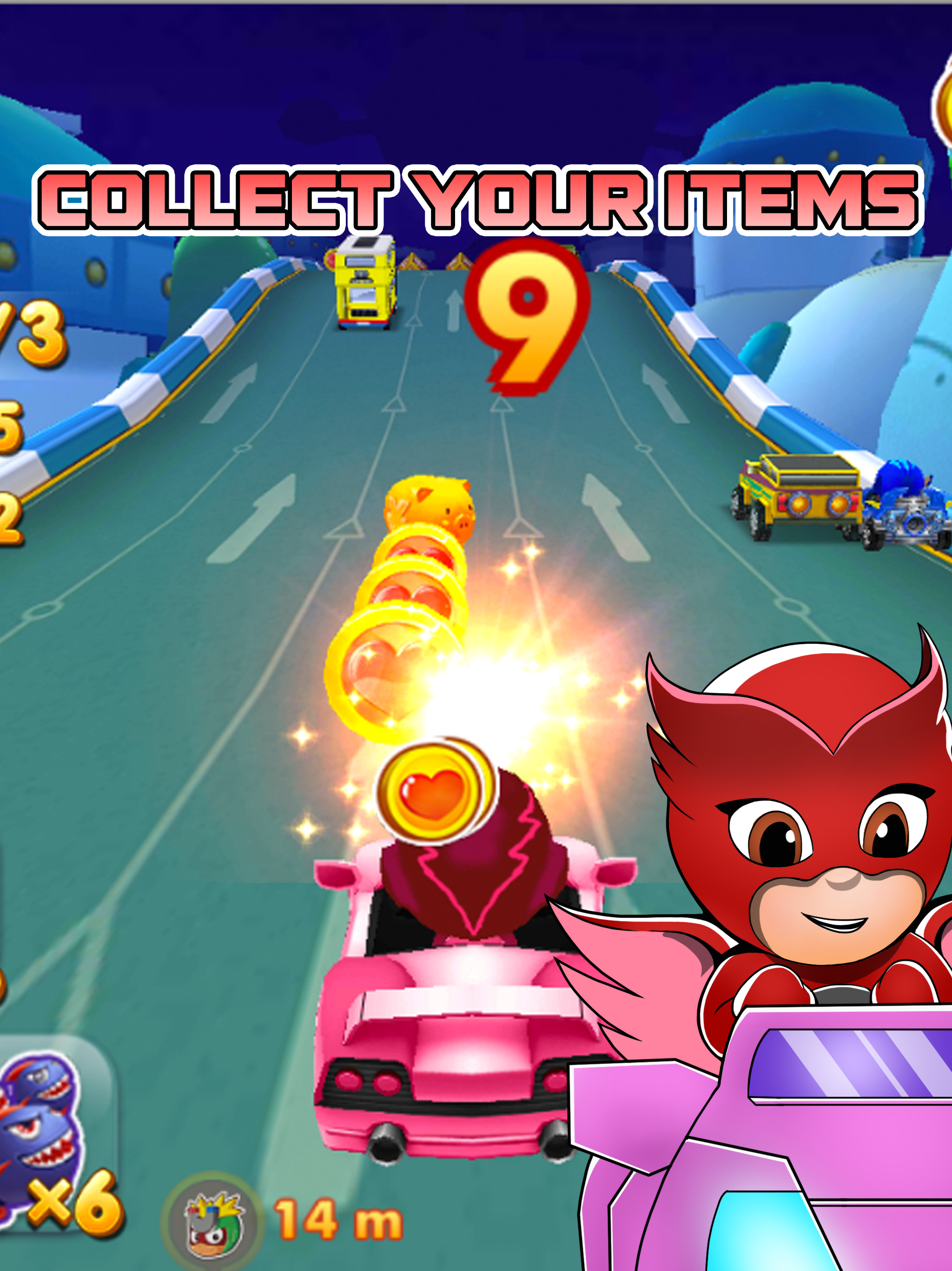 PJ Super Hero Car Racing截图1