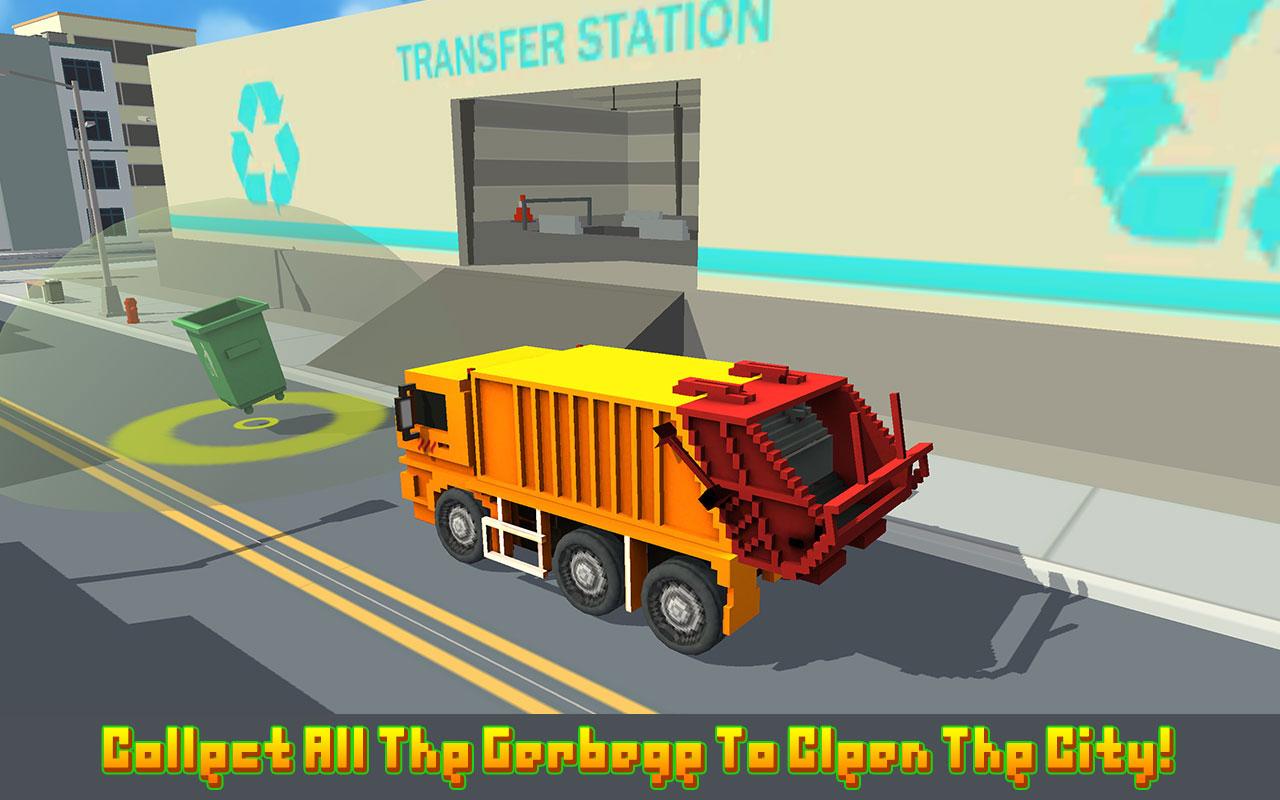 Mr. Blocky Garbage Man SIM截图5