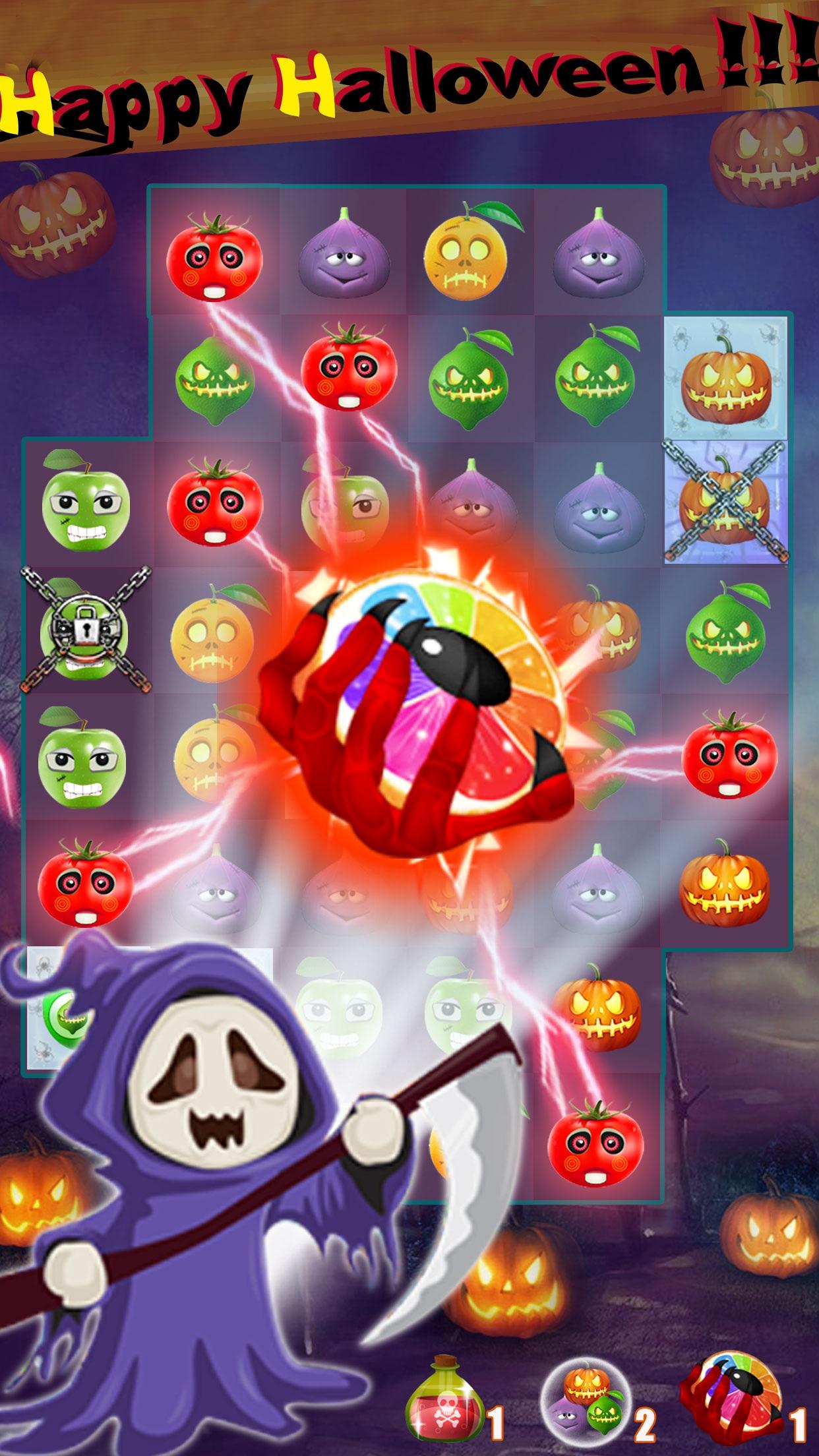 Fruit Halloween Match 3截图1