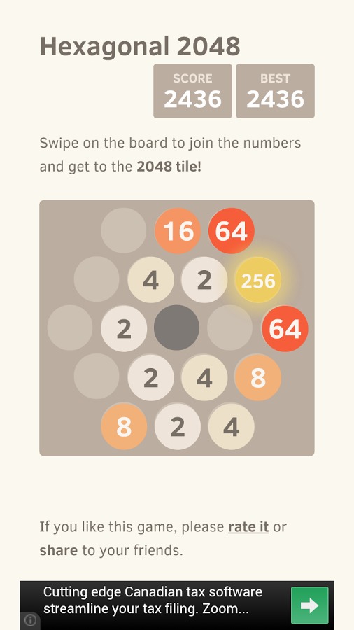 2048六边形截图2