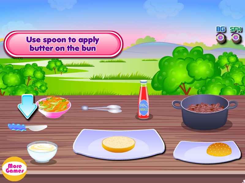 Pork burger cooking games截图5