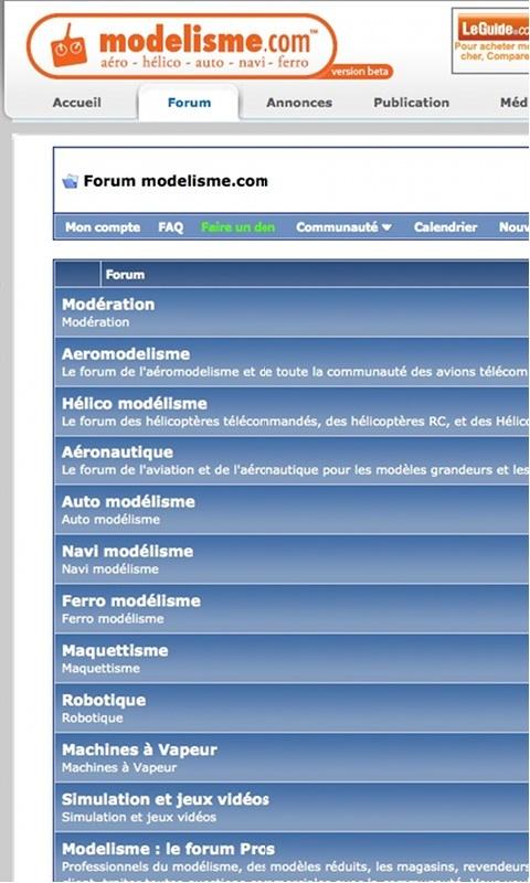 Modelisme.com, forum, portail截图1