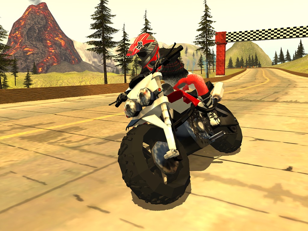 Action Bike Rider Volcano截图1