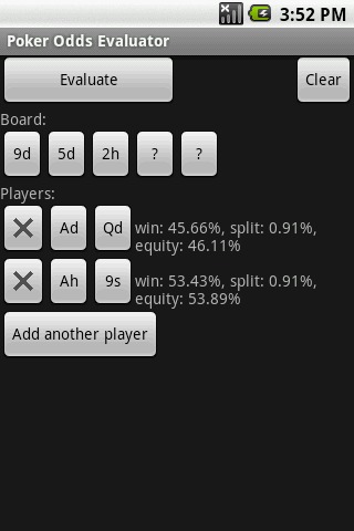 Poker Odds Evaluator截图1