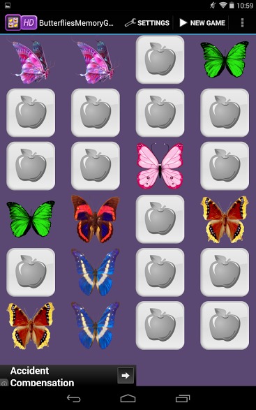 Butterflies Kids Memory Game截图3