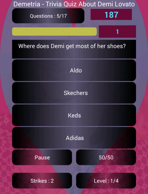 DEMETRIA - DEMI LOVATO TRIVIA截图1