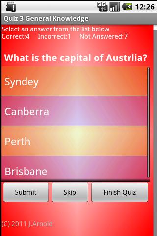 Quiz 3 General Knowledge截图2