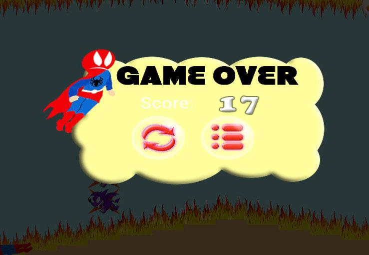 Spider hero man flying game截图2